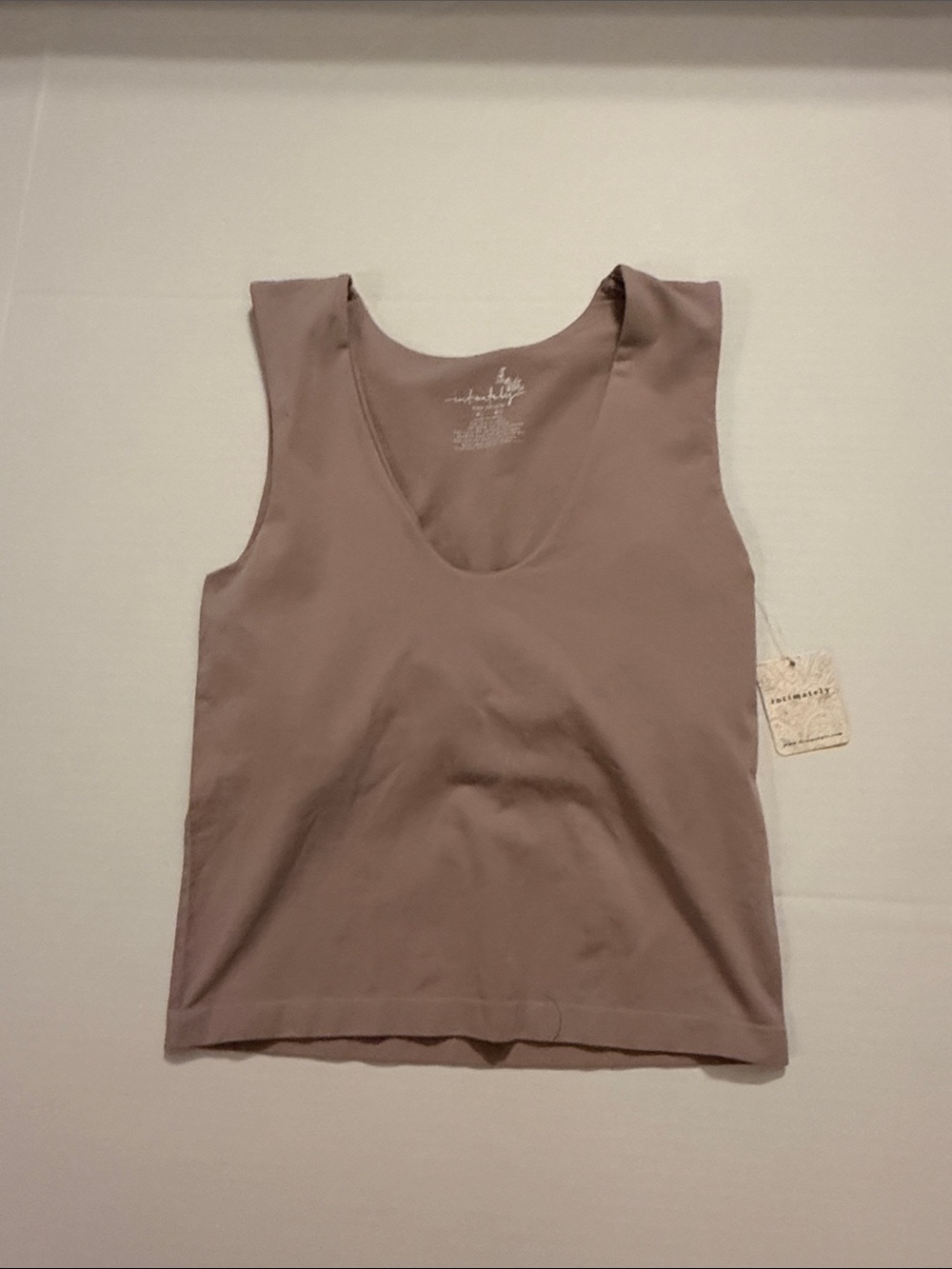 Sleeveless Scoop Neck Tank Top - Mauve Taupe